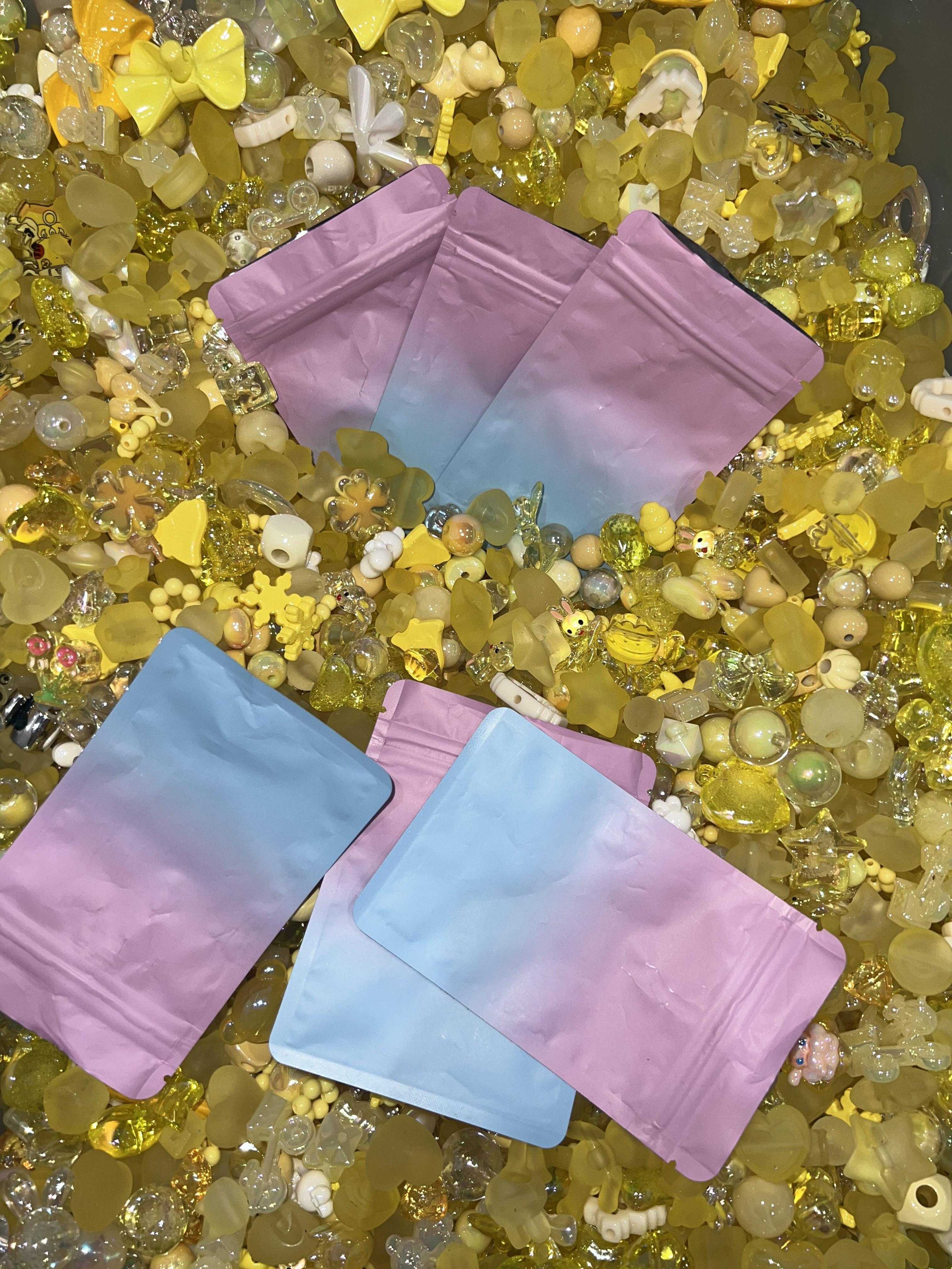 아크릴 비즈DIY크래프트 키트-다채로운 아크릴 비즈, 수작 재료, 액세서리 만들기, 자유로운 직물의 창의성