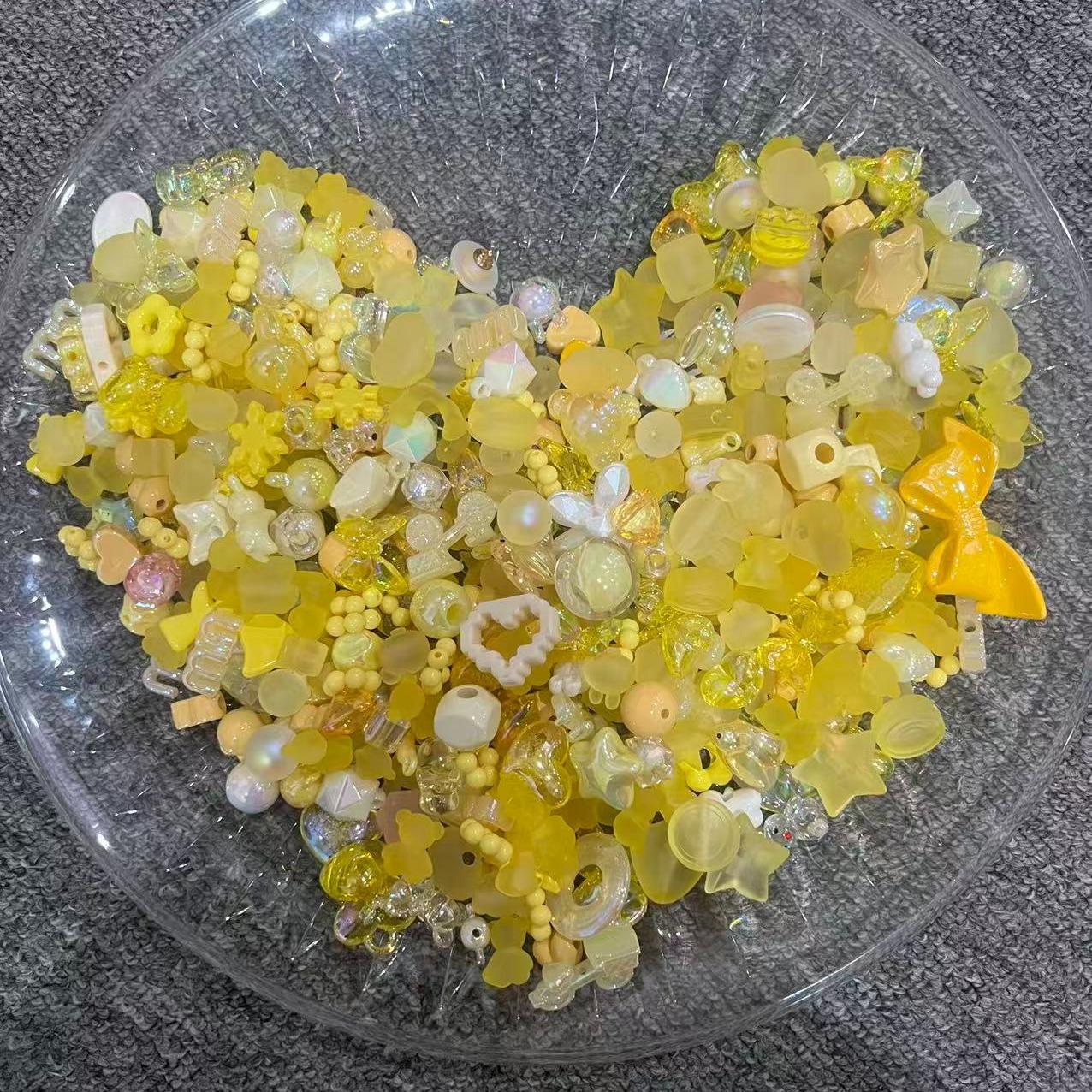 아크릴 비즈DIY크래프트 키트-다채로운 아크릴 비즈, 수작 재료, 액세서리 만들기, 자유로운 직물의 창의성